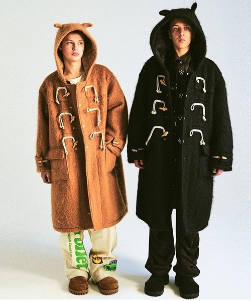 ダウンジャケット ダウン 「DISCOVERED/ディスカバード」DEVILS EAR HOODIE SHAGGY DUFFLECOAT メンズの画像