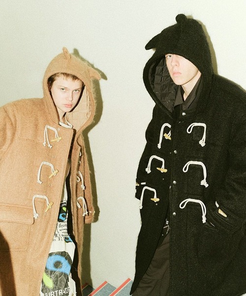 ダウンジャケット ダウン 「DISCOVERED/ディスカバード」DEVILS EAR HOODIE SHAGGY DUFFLECOAT メンズの画像