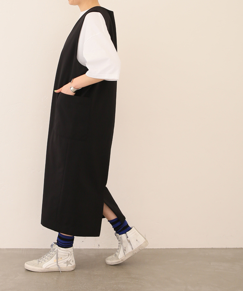「JOURNAL STANDARD LUXE」 サロペットスカート FREE ブラック レディース_画像3