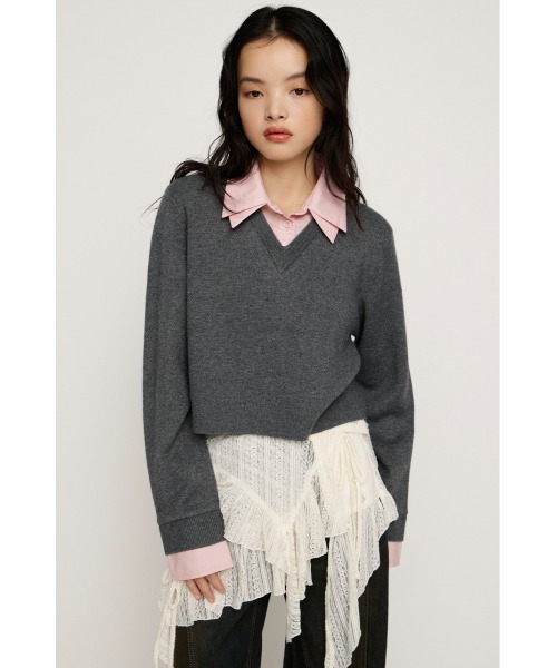 ニット/セーター SLY MELANGE KNIT TOPS SLY | BICOLOR KNIT トップス (ニット ) |SHEL'TTER WEBSTORE