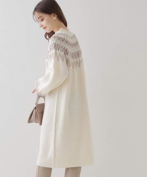 「couture brooch」 ニットワンピース 38 ベージュ レディース_画像9