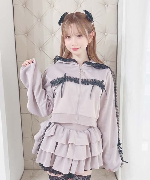MA*RS（マーズ） セットアップ りぼん×レーステープラインパーカー