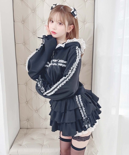 MA*RS（マーズ） セットアップ りぼん×レーステープラインパーカー