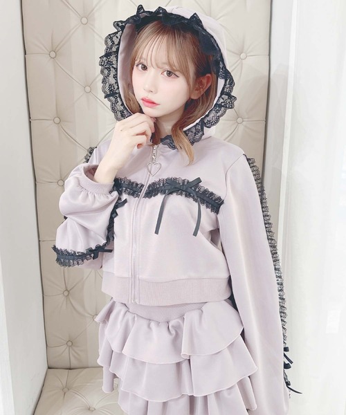 MA*RS（マーズ） セットアップ りぼん×レーステープラインパーカー