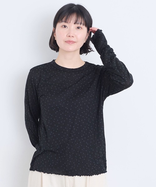 l'atelier du savon（アトリエドゥサボン） tシャツ _すけすけドット