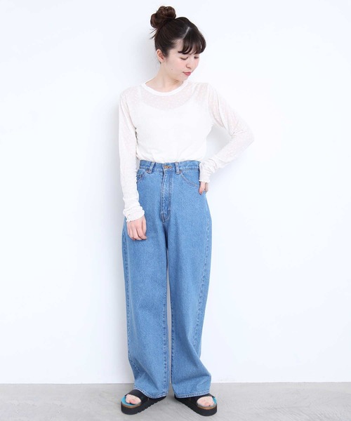 l'atelier du savon（アトリエドゥサボン） tシャツ _すけすけドット