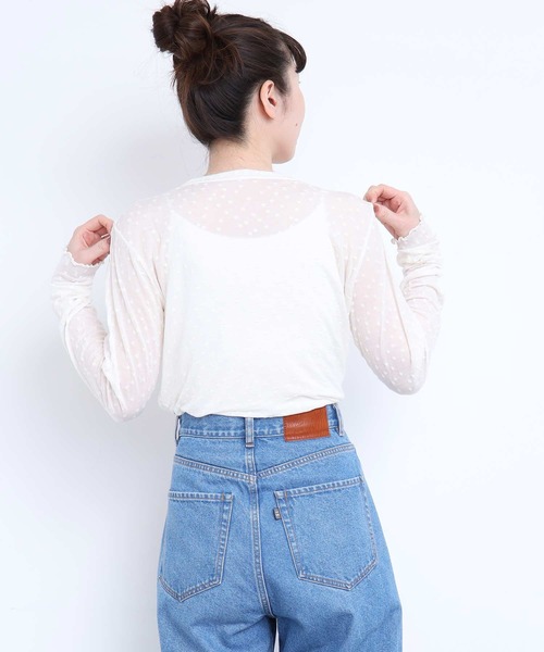 l'atelier du savon（アトリエドゥサボン） tシャツ _すけすけドット