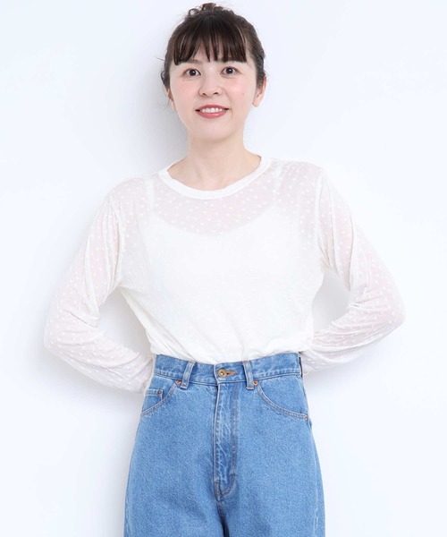 l'atelier du savon（アトリエドゥサボン） tシャツ _すけすけドット