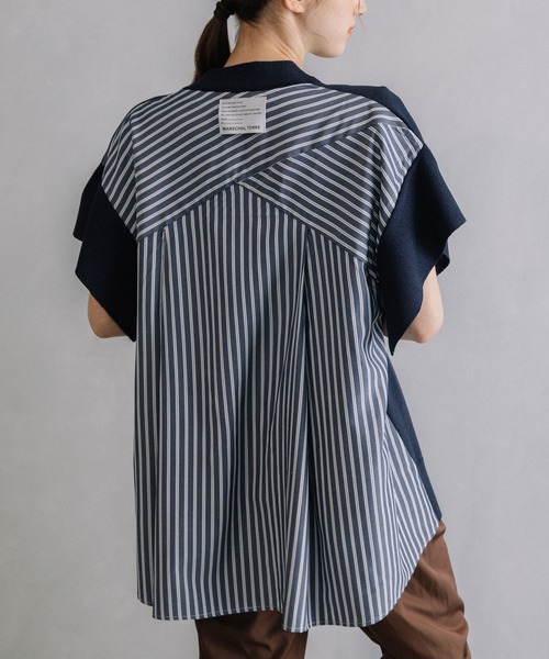 「MARECHAL TERRE」 ニットカーディガン MEDIUM ネイビー レディース_画像3