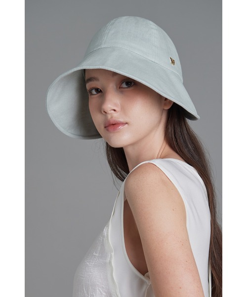 WHITE SANDS 帽子 ハット リネン ボンネットハット レディース