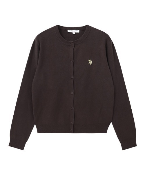「U.S. POLO ASSN.」 ニットカーディガン M オフホワイト レディース_画像3