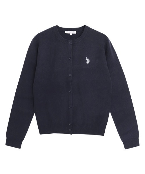 「U.S. POLO ASSN.」 ニットカーディガン M オフホワイト レディース_画像4