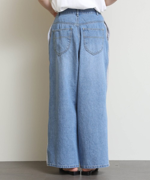 パンツ デニムドッキングスウェットパンツ レディース : ZOZOTOWN