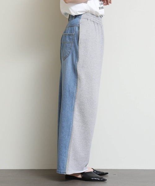 パンツ デニムドッキングスウェットパンツ レディース : ZOZOTOWN