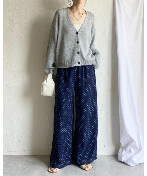 She's Closet ワイドパンツ パンツ 水玉 ドット柄 ストレート ロング
