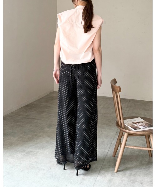 She's Closet ワイドパンツ パンツ 水玉 ドット柄 ストレート ロング