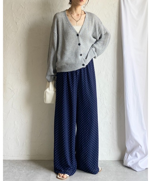 She's Closet ワイドパンツ パンツ 水玉 ドット柄 ストレート ロング