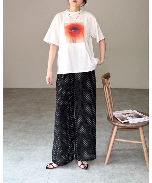 She's Closet ワイドパンツ パンツ 水玉 ドット柄 ストレート ロング