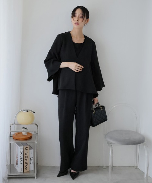 【即購入可】パドカレ　半袖ジャケット&サルエルパンツ　セットアップ Doula Doula（ドゥーラドゥーラ） セットアップ 「3ピーススーツ