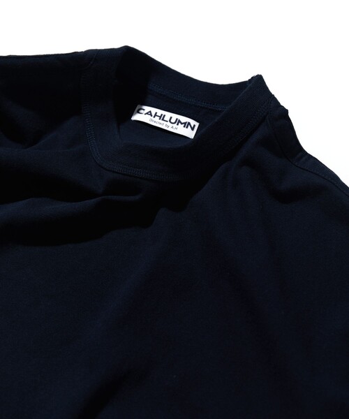 「CAHLUMN」 半袖Tシャツ SMALL ネイビー メンズ_画像4