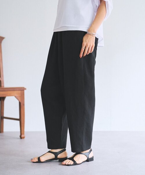 BEARDSLEY（ビアズリー） パンツ リネンバレルパンツ レディース