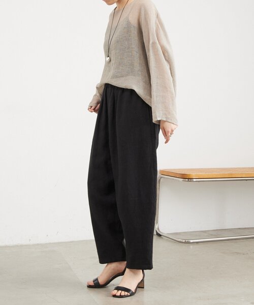 BEARDSLEY（ビアズリー） パンツ リネンバレルパンツ レディース