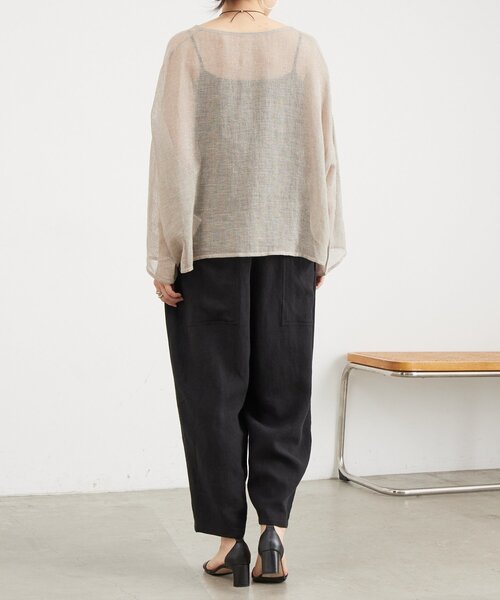 BEARDSLEY（ビアズリー） パンツ リネンバレルパンツ レディース