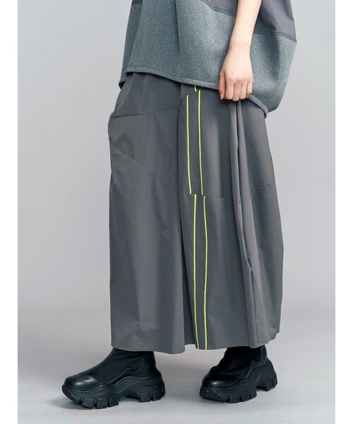 UN3D.（アンスリード） ロング スカート 夏 SIDE LINE TUCK SKIRT
