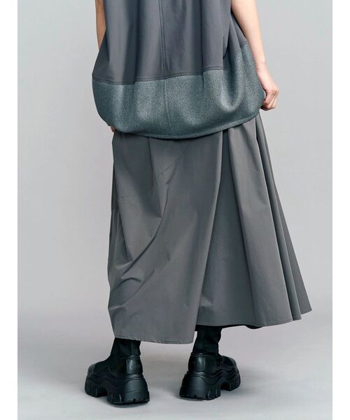 UN3D.（アンスリード） ロング スカート 夏 SIDE LINE TUCK SKIRT