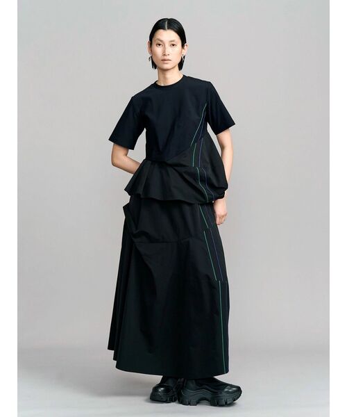 UN3D.（アンスリード） ロング スカート 夏 SIDE LINE TUCK SKIRT