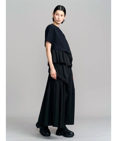 UN3D.（アンスリード） ロング スカート 夏 SIDE LINE TUCK SKIRT