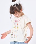 tシャツ 「綿100%」ガールズ 袖フリル ア...の詳細画像1