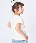 tシャツ 「綿100%」ガールズ 袖フリル ア...の詳細画像2