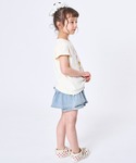 tシャツ 「綿100%」ガールズ 袖フリル ア...の詳細画像4