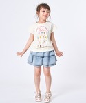 tシャツ 「綿100%」ガールズ 袖フリル ア...の詳細画像5