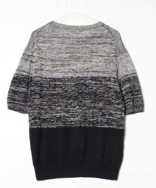 「URBAN RESEARCH」 7分袖ニット LARGE ブラック メンズ_画像2