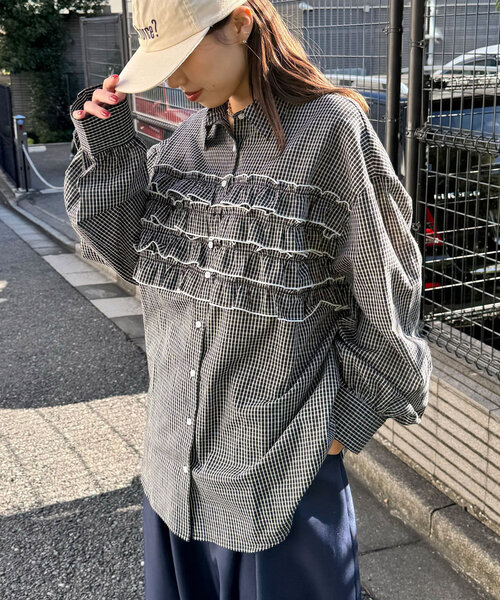 「CIAOPANIC」 長袖シャツ ONE SIZE グリーン レディース_画像4