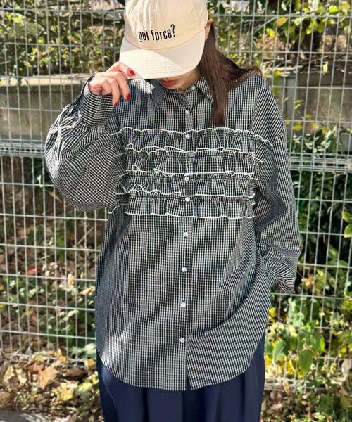 「CIAOPANIC」 長袖シャツ ONE SIZE グリーン レディース_画像5