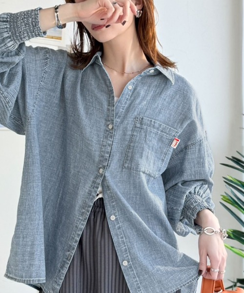 「Java」 長袖ブラウス MEDIUM ブルー レディース | Java