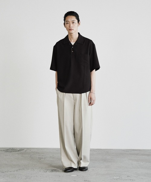 「WYM LIDNM」 半袖シャツ L チャコール メンズ_画像6