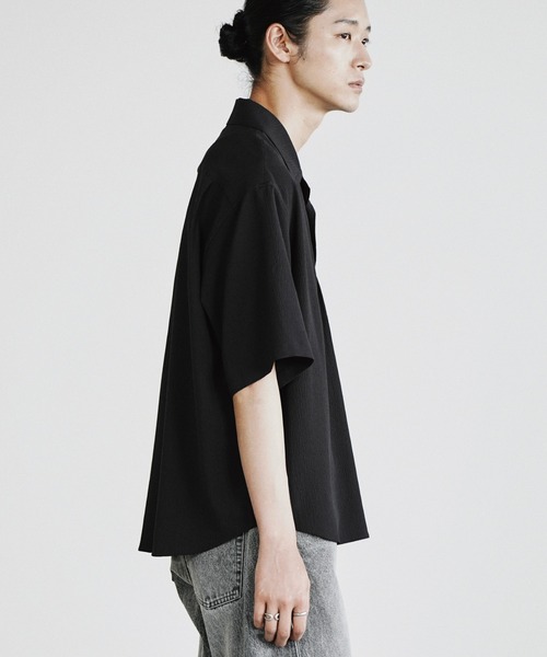 「WYM LIDNM」 半袖シャツ L チャコール メンズ_画像8