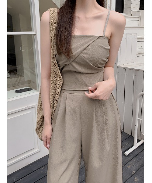 FAVORITO セットアップ キャミ＋ワイドパンツセットアップ レディース