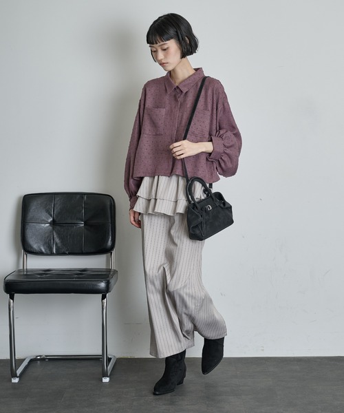 THE Yon ロング スカート フリルベルトセットナロースカート