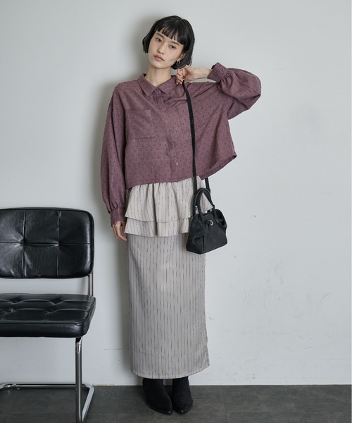 THE Yon ロング スカート フリルベルトセットナロースカート