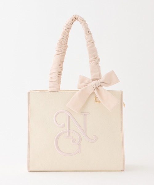 one after another NICE CLAUP トートバッグ 「WEB限定」ロゴ刺しゅう