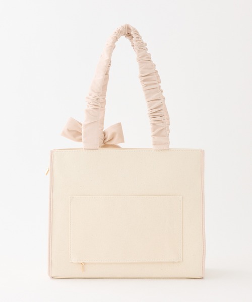 新品タグ付 NICE CLAUP WEB限定 ロゴ刺しゅうトート ピンク one after another NICE CLAUP トートバッグ 「WEB限定」ロゴ刺しゅう
