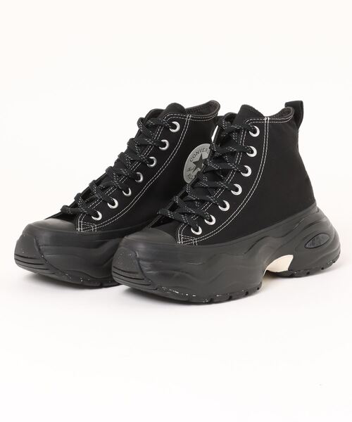 「CONVERSE」 ハイカットスニーカー 24.5cm ブラック レディース_画像2