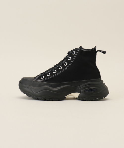 「CONVERSE」 ハイカットスニーカー 24.5cm ブラック レディース_画像3