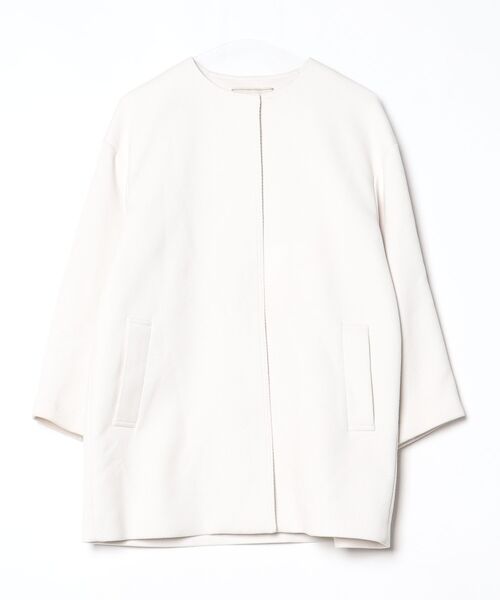 ユナイテッドアローズ　ニットジャケット　ホワイト UNITED ARROWS（ユナイテッドアローズ） ノーカラージャケット 38