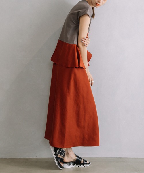 「MARECHAL TERRE」 ノースリーブワンピース MEDIUM ブラウン レディース_画像9
